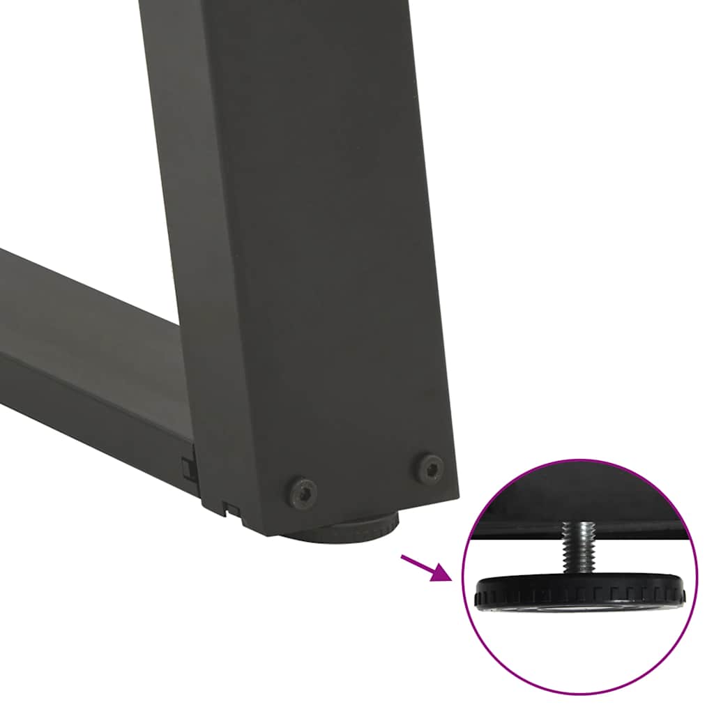 2 db antracitszürke, U alakú dohányzóasztal láb 70 x (42-43) cm acél