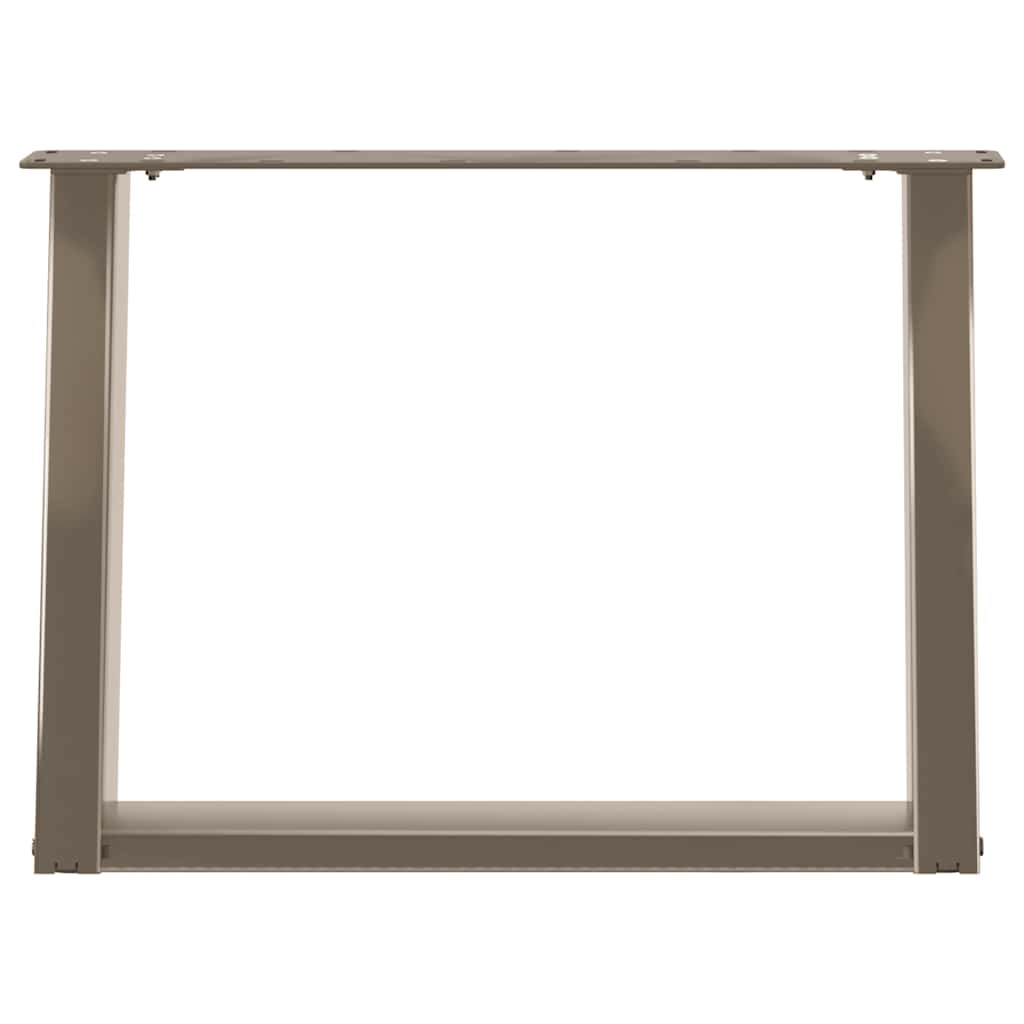 2 db U alakú natúr acél dohányzóasztal láb 70 x (42-43) cm