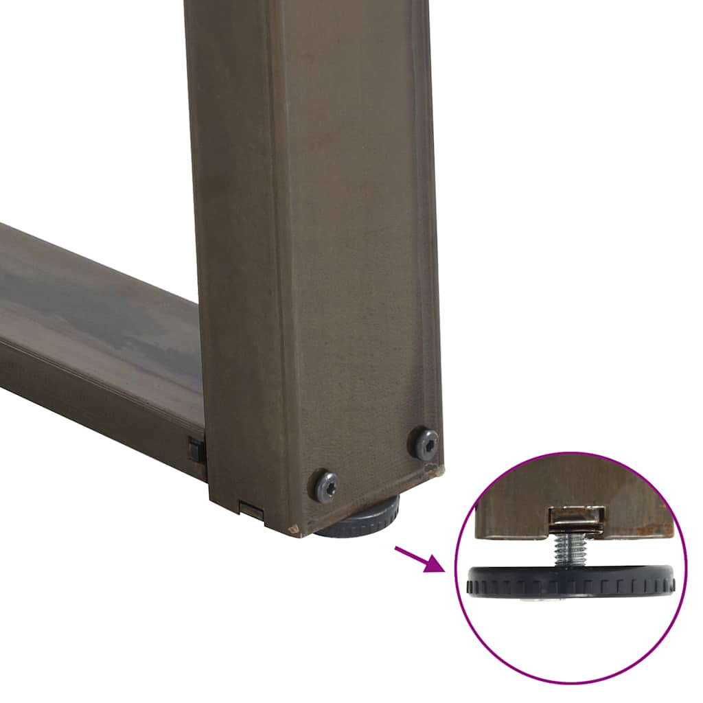 2 db U alakú natúr acél dohányzóasztal láb 70 x (42-43) cm