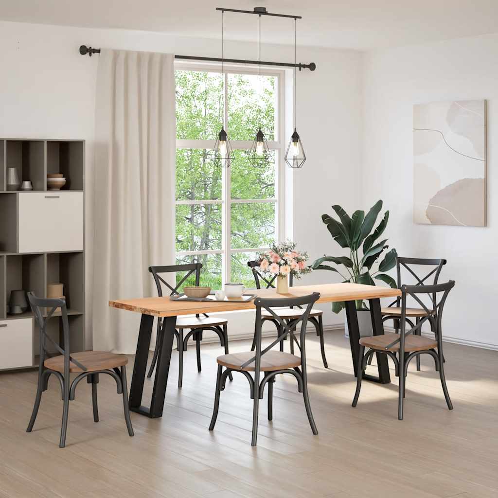 2 db fekete, U alakú acél konzolasztal láb 28 x (72-73) cm