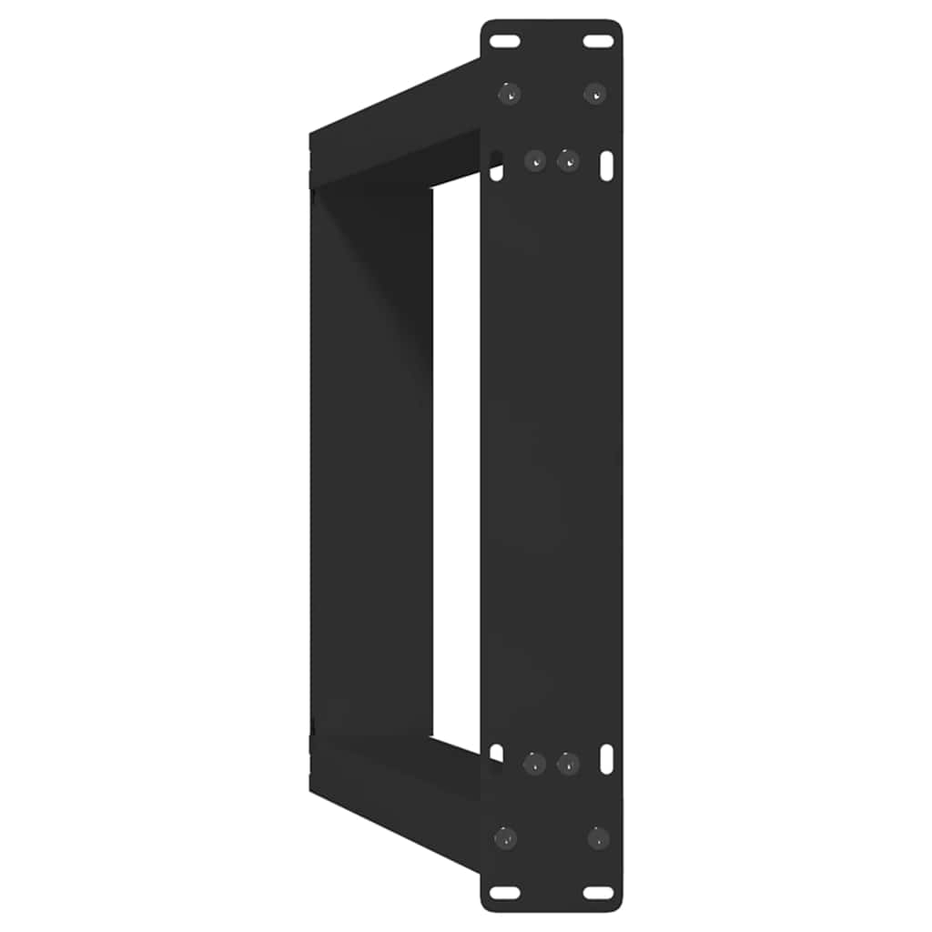 2 db fekete, U alakú acél konzolasztal láb 28 x (72-73) cm