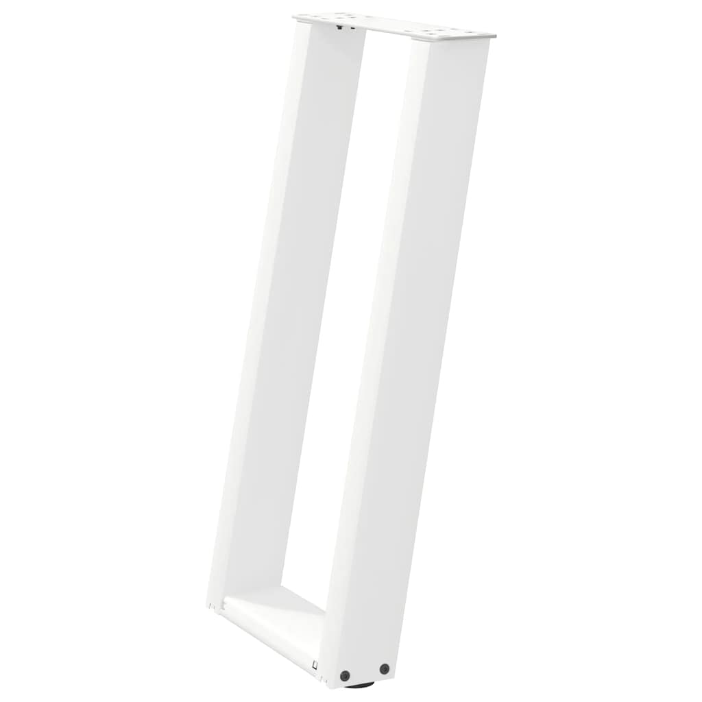 2 db fehér U alakú konzolasztal láb 28 x (72-73) cm acél
