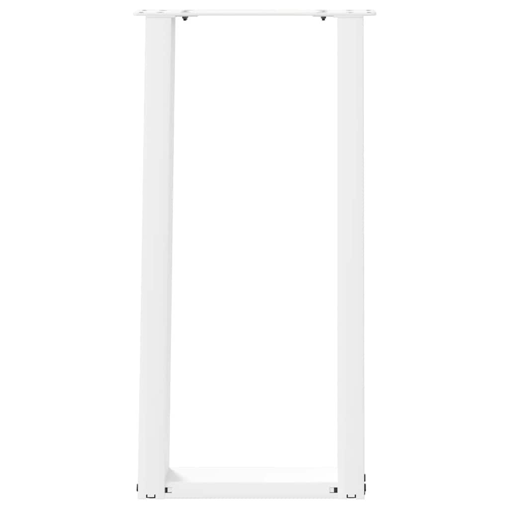 2 db fehér U alakú konzolasztal láb 28 x (72-73) cm acél