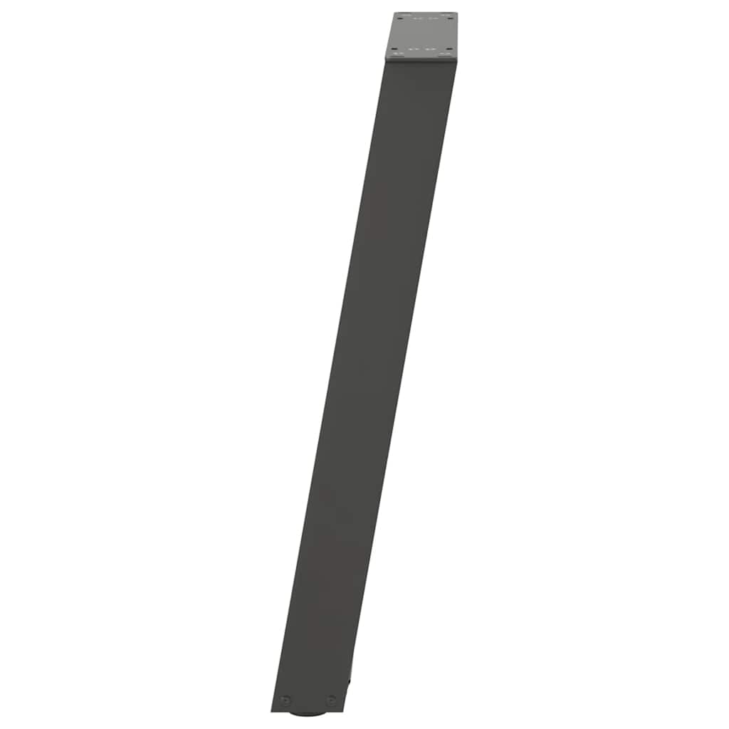 2 db antracitszürke U-alakú acél konzolasztal láb 28x(72-73) cm