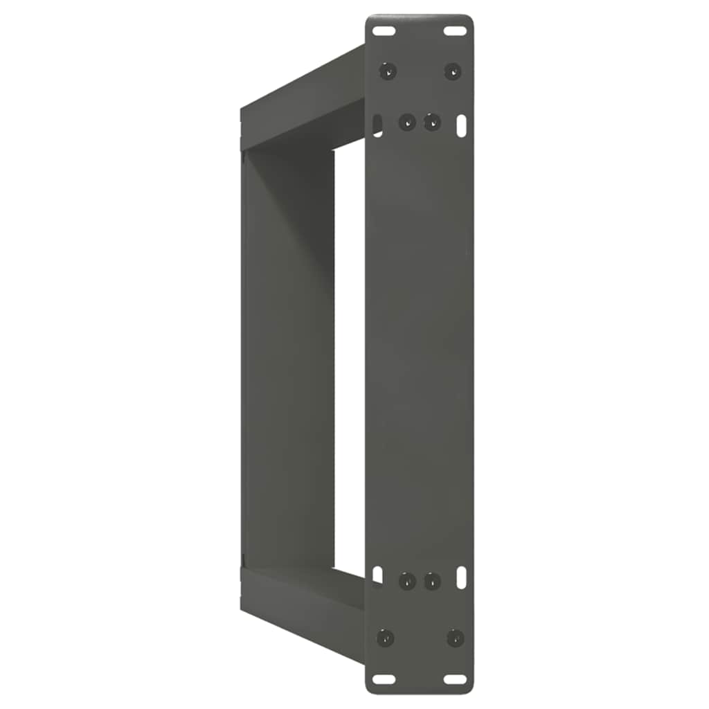 2 db antracitszürke U-alakú acél konzolasztal láb 28x(72-73) cm