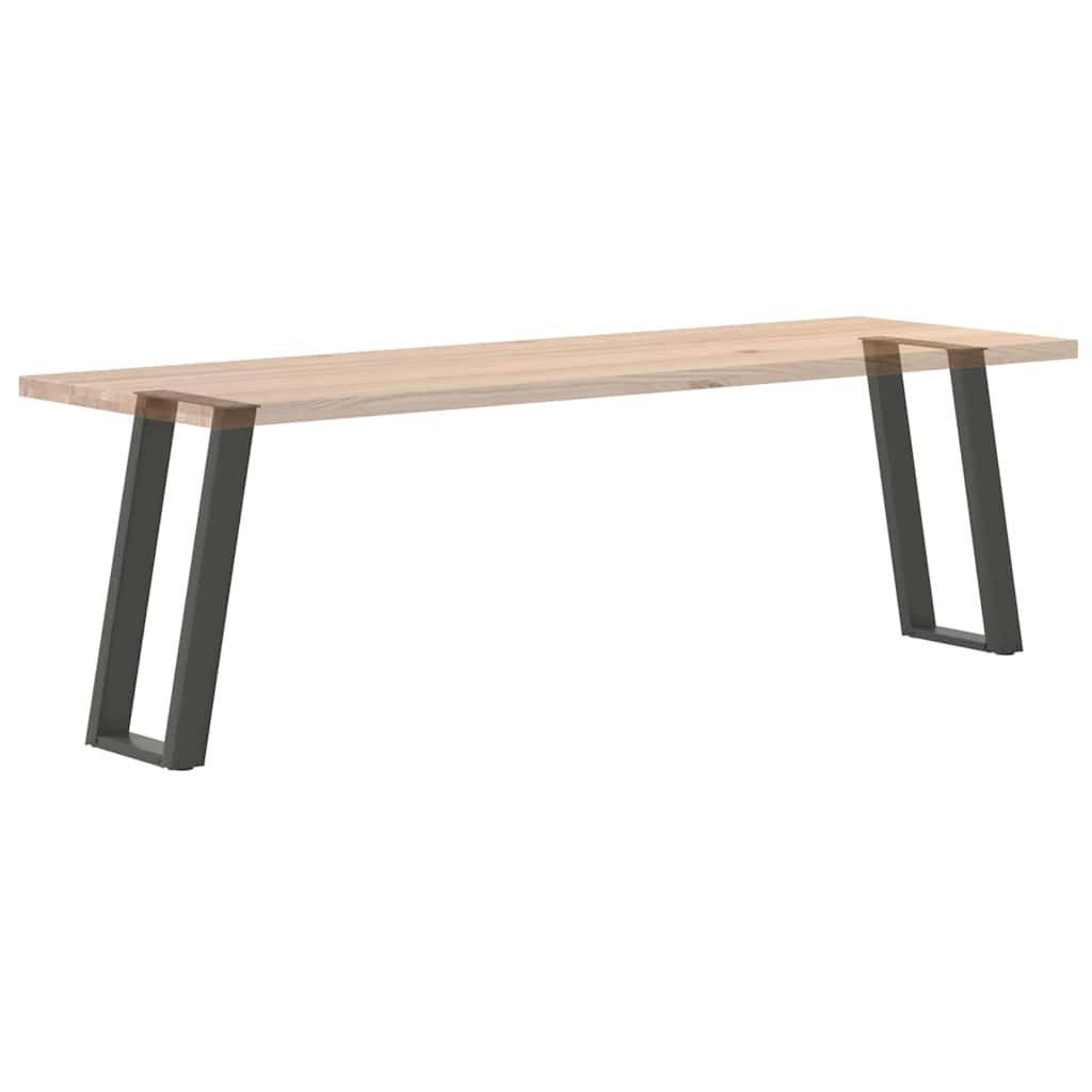 2 db antracitszürke U-alakú acél konzolasztal láb 28x(72-73) cm