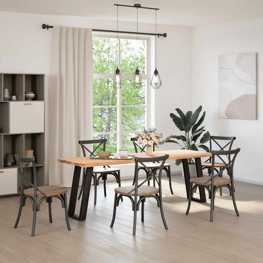 2 db fekete, U alakú acél konzolasztal láb 38 x (72-73) cm