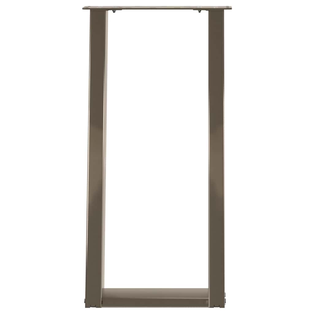 2 db U alakú natúr acél konzolasztal láb 38x(72-73) cm
