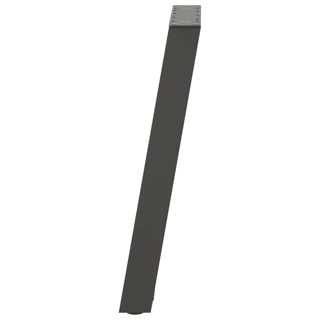 2 db antracitszürke, U alakú acél étkezőasztal láb 50 x (72-73) cm