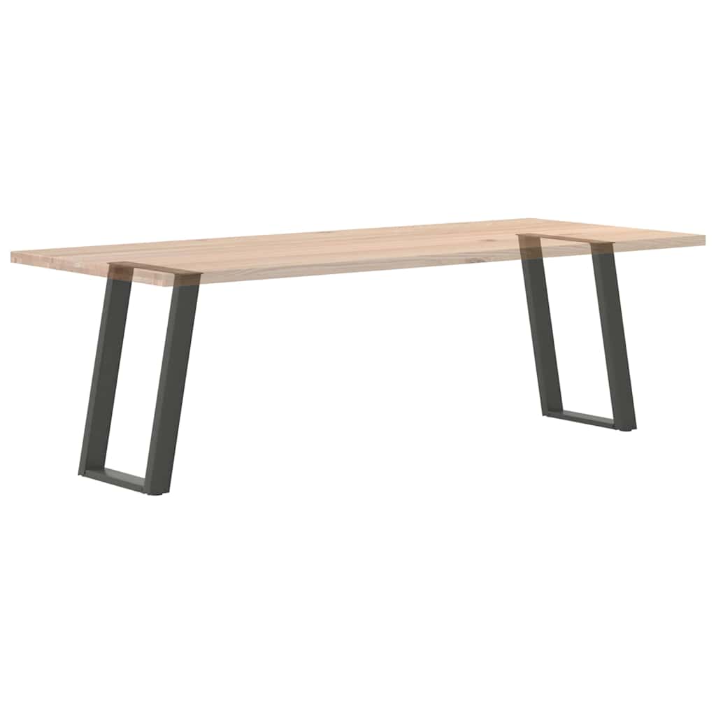 2 db antracitszürke, U alakú acél étkezőasztal láb 50 x (72-73) cm