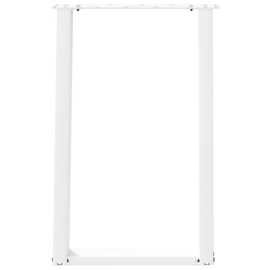 2 db U alakú étkezőasztal láb fehér 60 x (72-73) cm acél étkezőasztal láb