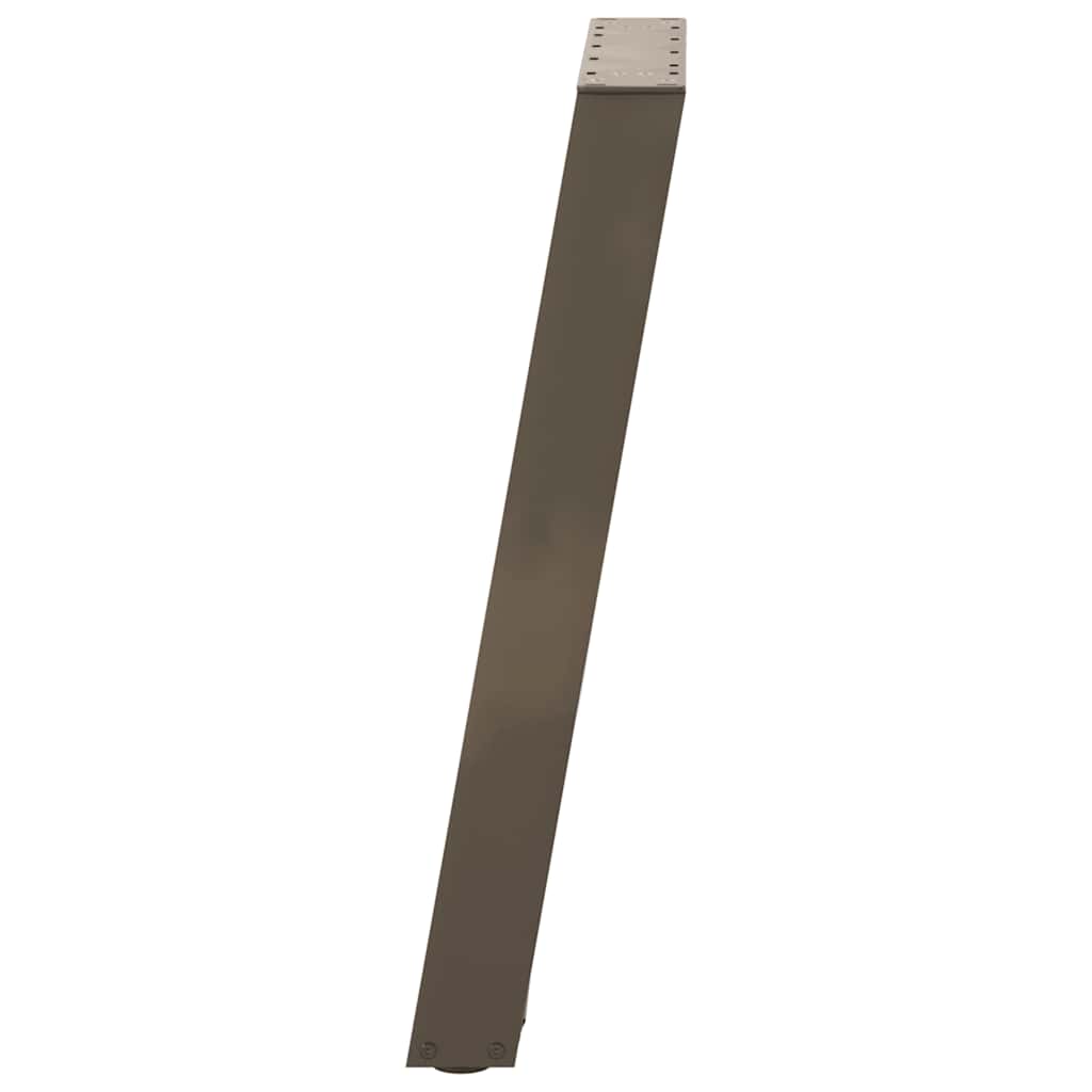 2 db U alakú étkezőasztal láb natúr acélból 60 x (72-73) cm