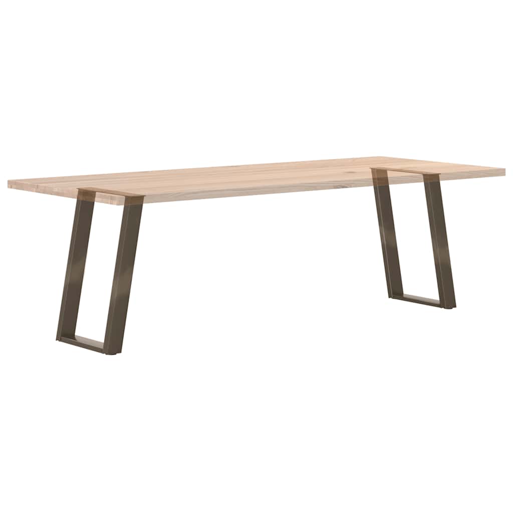 2 db U alakú étkezőasztal láb natúr acélból 60 x (72-73) cm
