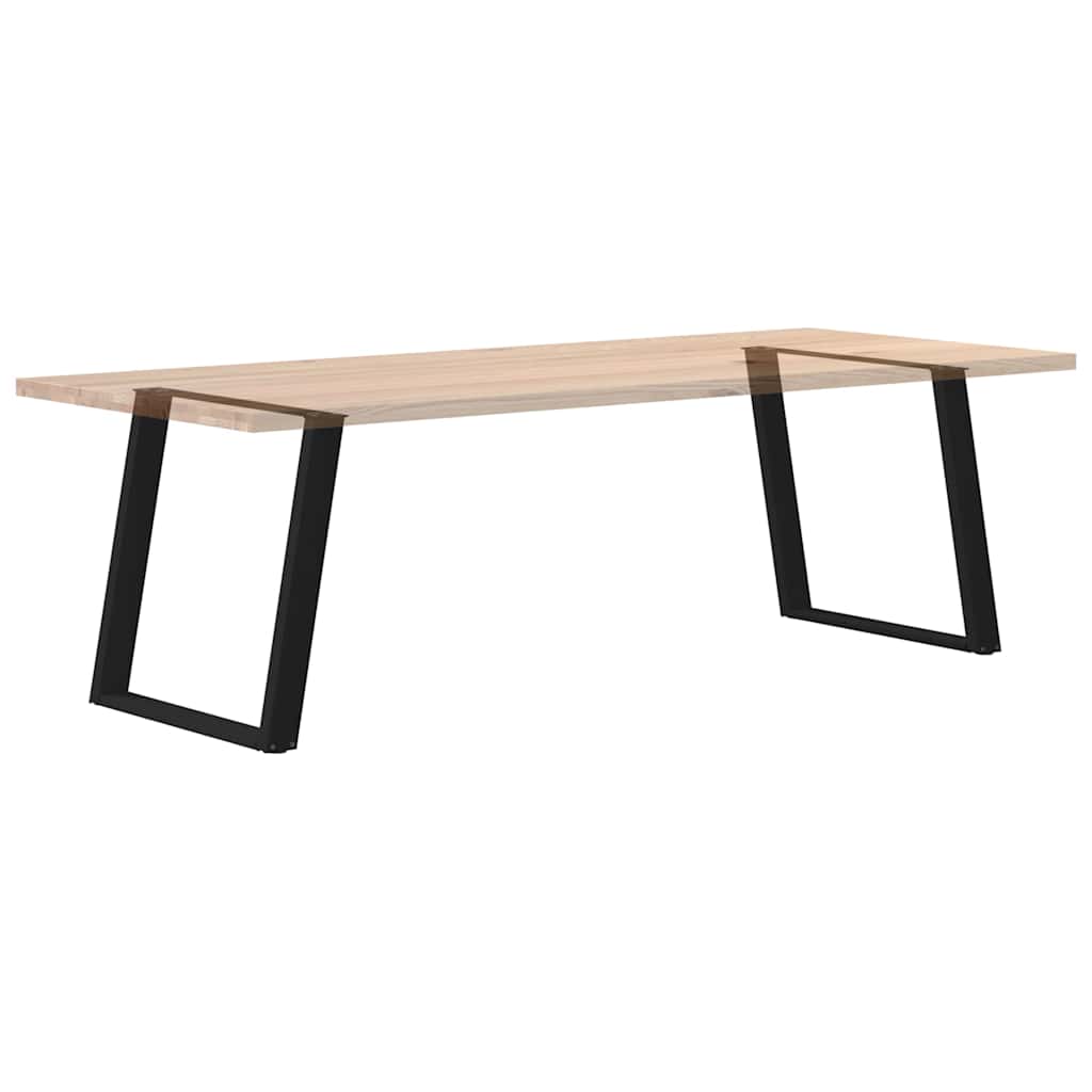 2 db U alakú étkezőasztal láb fekete, 70 x (72-73) cm acél