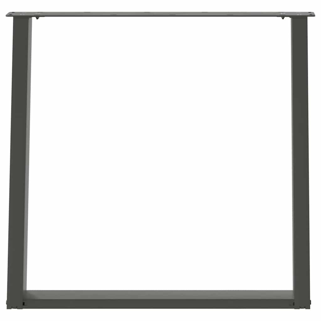 2 db antracitszürke, U alakú étkezőasztal láb 70 x (72-73) cm acél