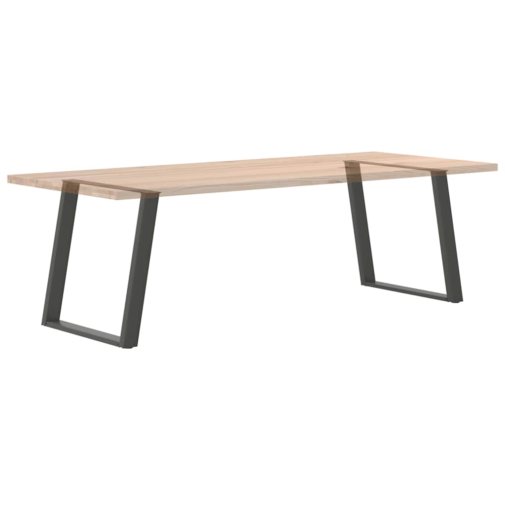 2 db antracitszürke, U alakú étkezőasztal láb 70 x (72-73) cm acél