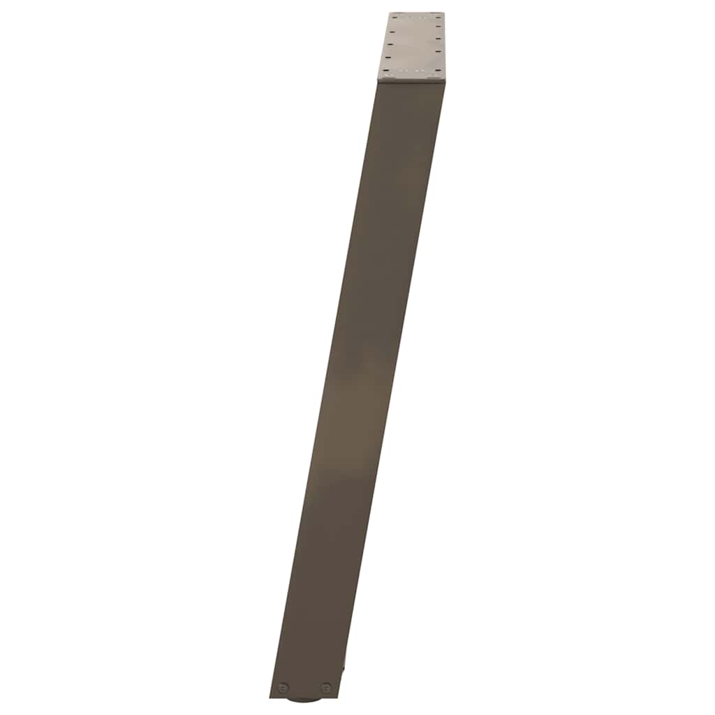 2 db U alakú étkezőasztal láb natúr acélból 70 x (72-73) cm