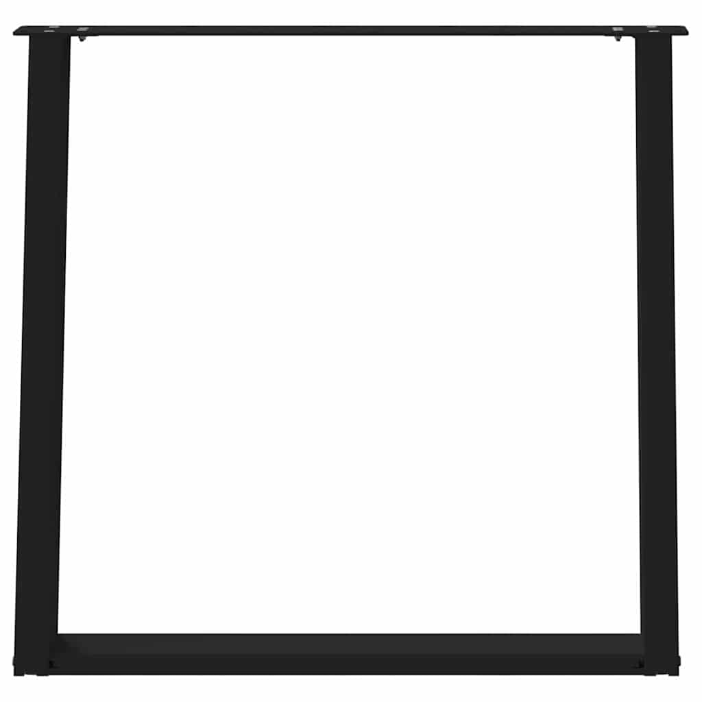 2 db U alakú étkezőasztal láb fekete 80 x (72-73) cm acél étkezőasztal láb