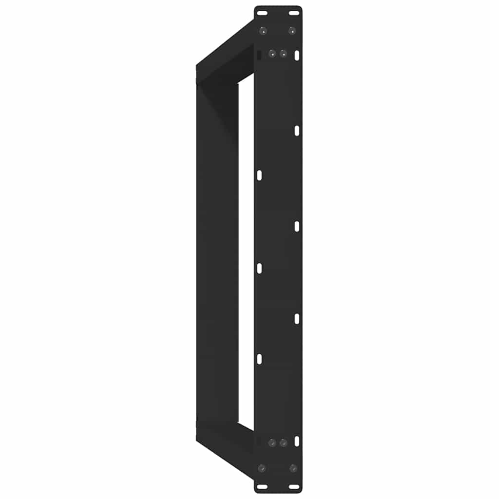 2 db U alakú étkezőasztal láb fekete 80 x (72-73) cm acél étkezőasztal láb