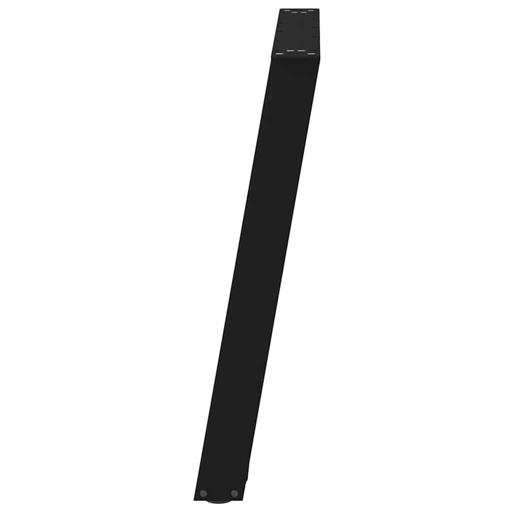 2 db U alakú étkezőasztal láb fekete, 90 x (72-73) cm acél