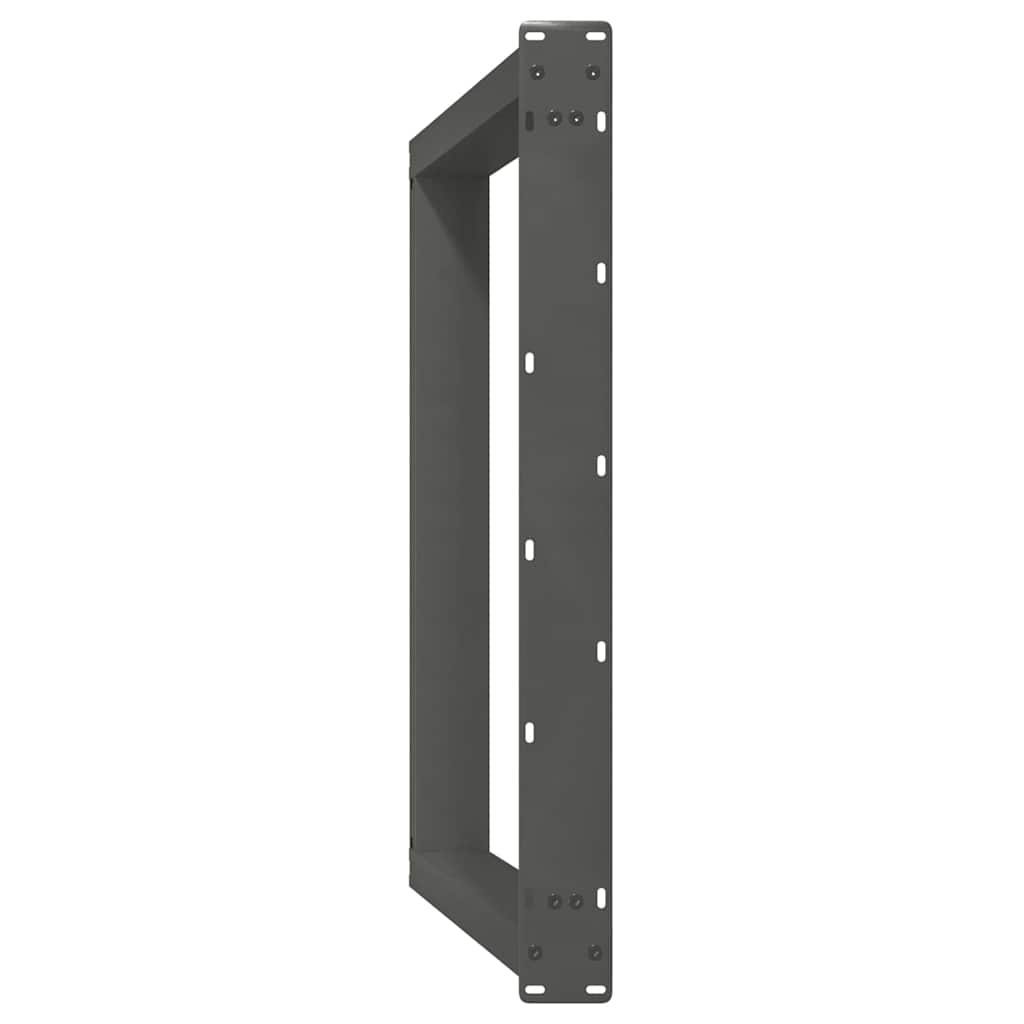 2 db antracitszürke, U alakú acél étkezőasztal láb 90 x (72-73) cm