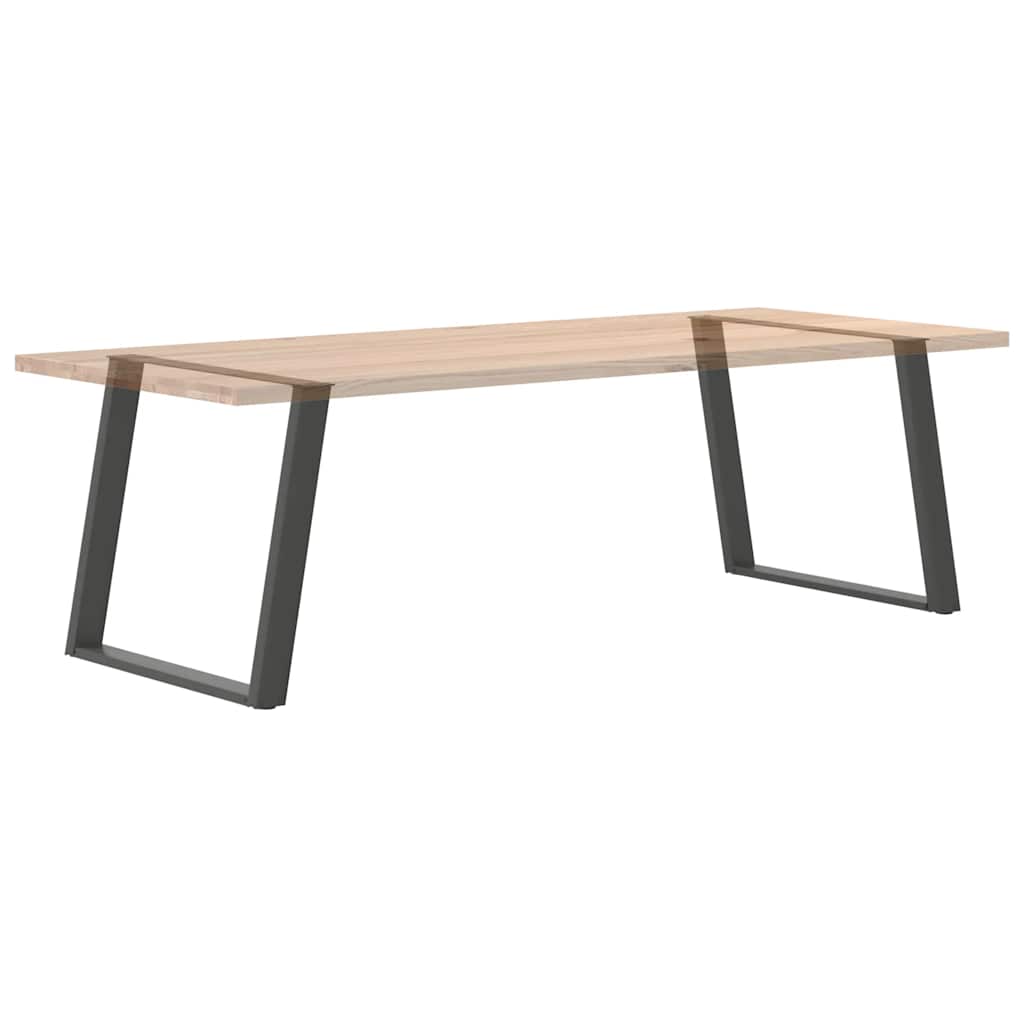 2 db antracitszürke, U alakú acél étkezőasztal láb 90 x (72-73) cm