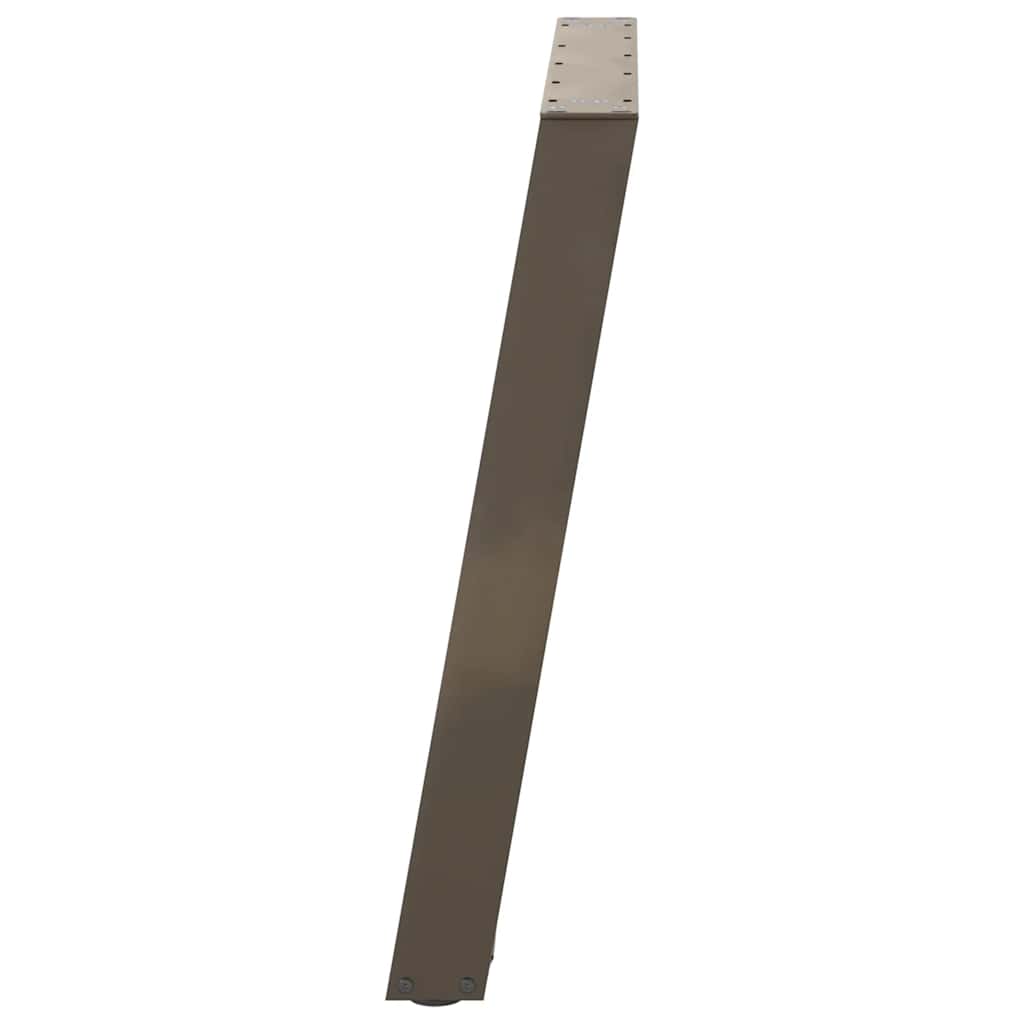 2 db U alakú étkezőasztal láb natúr acélból 90 x (72-73) cm
