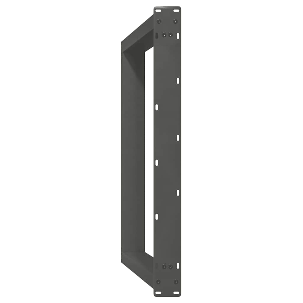 2 db antracitszürke, U alakú étkezőasztal láb 100 x (72-73) cm acél