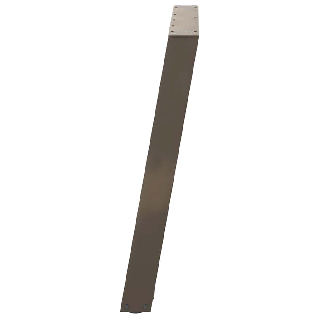 2 db U alakú étkezőasztal láb natúr acélból 100 x (72-73) cm acél