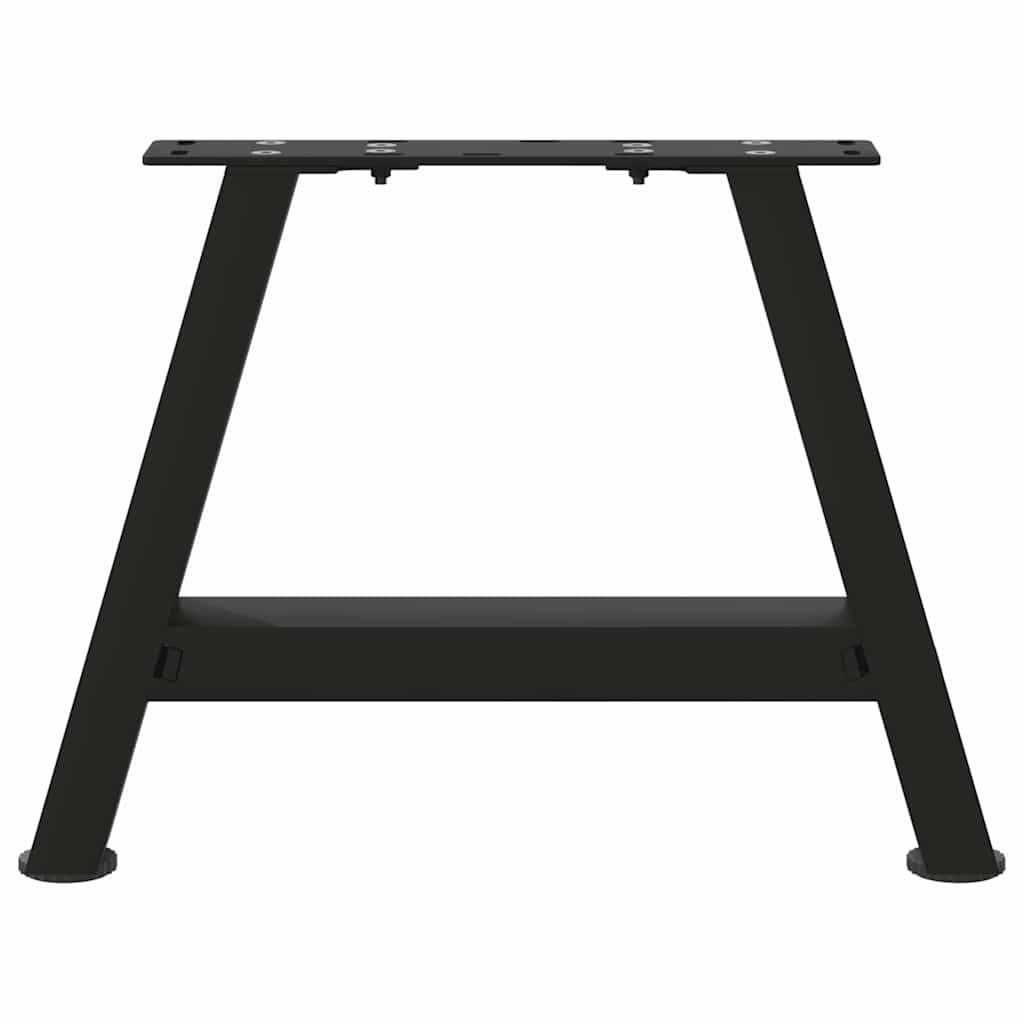 2 db A-alakú fekete dohányzóasztal láb 30 x (30-31) cm acél