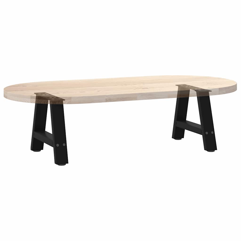 2 db A-alakú fekete dohányzóasztal láb 30 x (30-31) cm acél