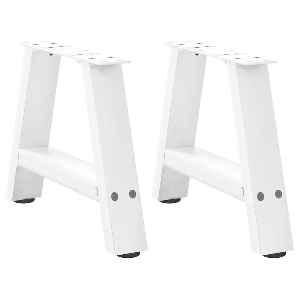 2 db A-alakú fehér dohányzóasztal láb 30 x (30-31) cm acél