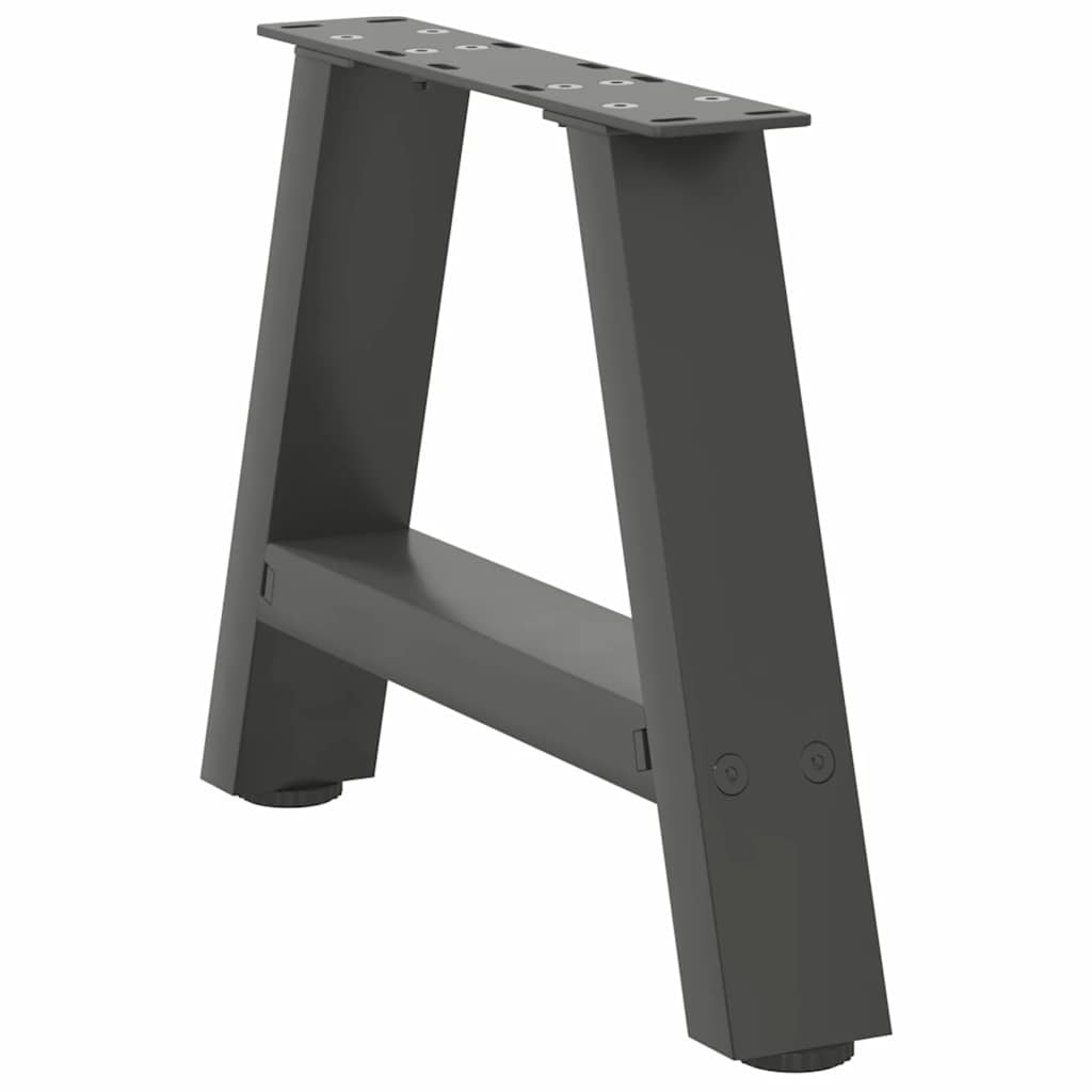 2 db antracitszürke A-alakú acél dohányzóasztal láb 30x(30-31) cm