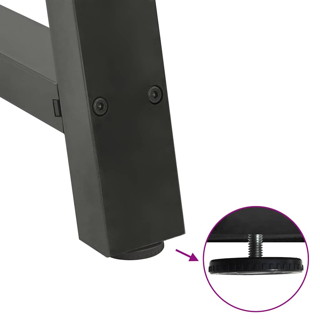 2 db antracitszürke A-alakú acél dohányzóasztal láb 30x(30-31) cm
