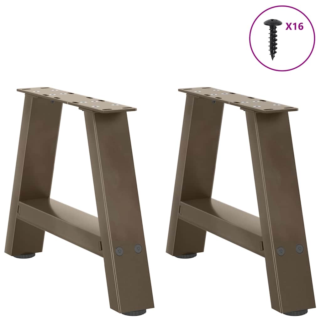 2 db A-alakú acél dohányzóasztal láb 30x(30-31) cm