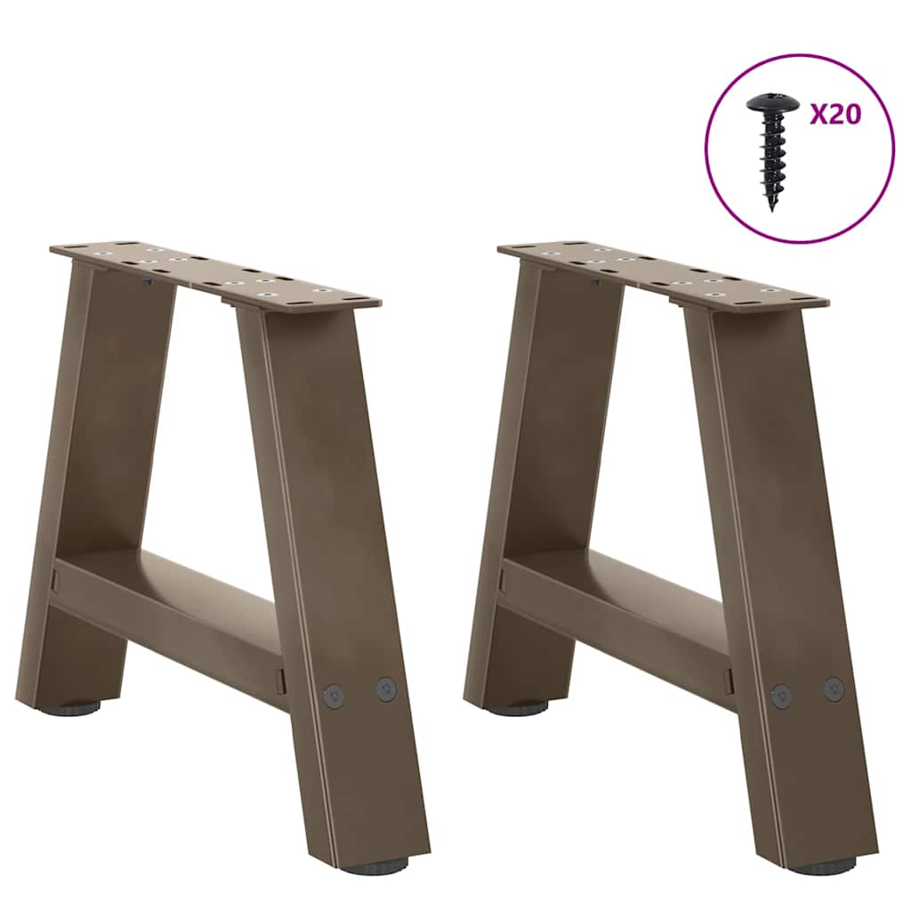 2 db A-alakú dohányzóasztal láb 40x(30-31) cm acél dohányzóasztal láb