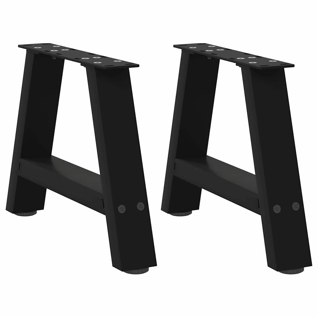 2 db fekete, A-alakú acél dohányzóasztal láb 50 x (30-31) cm