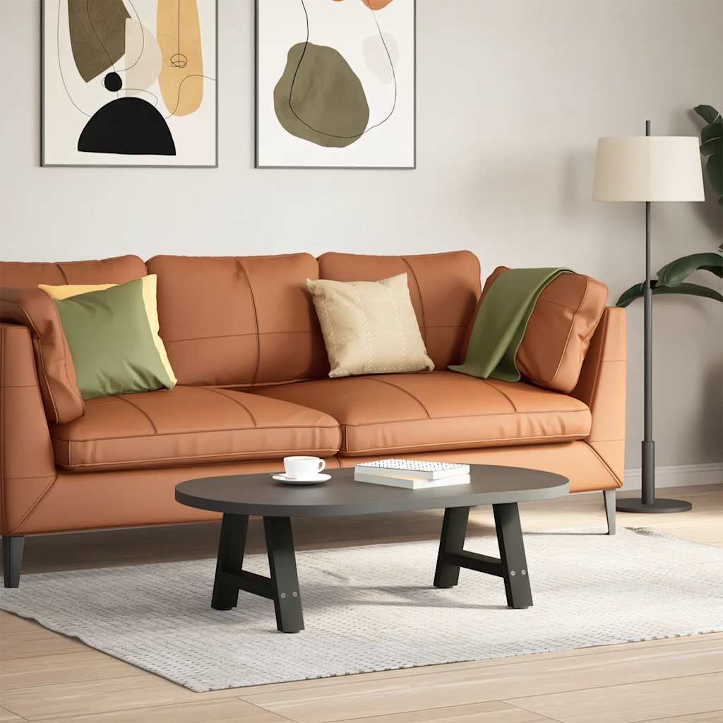 2 db fekete, A-alakú acél dohányzóasztal láb 50 x (30-31) cm