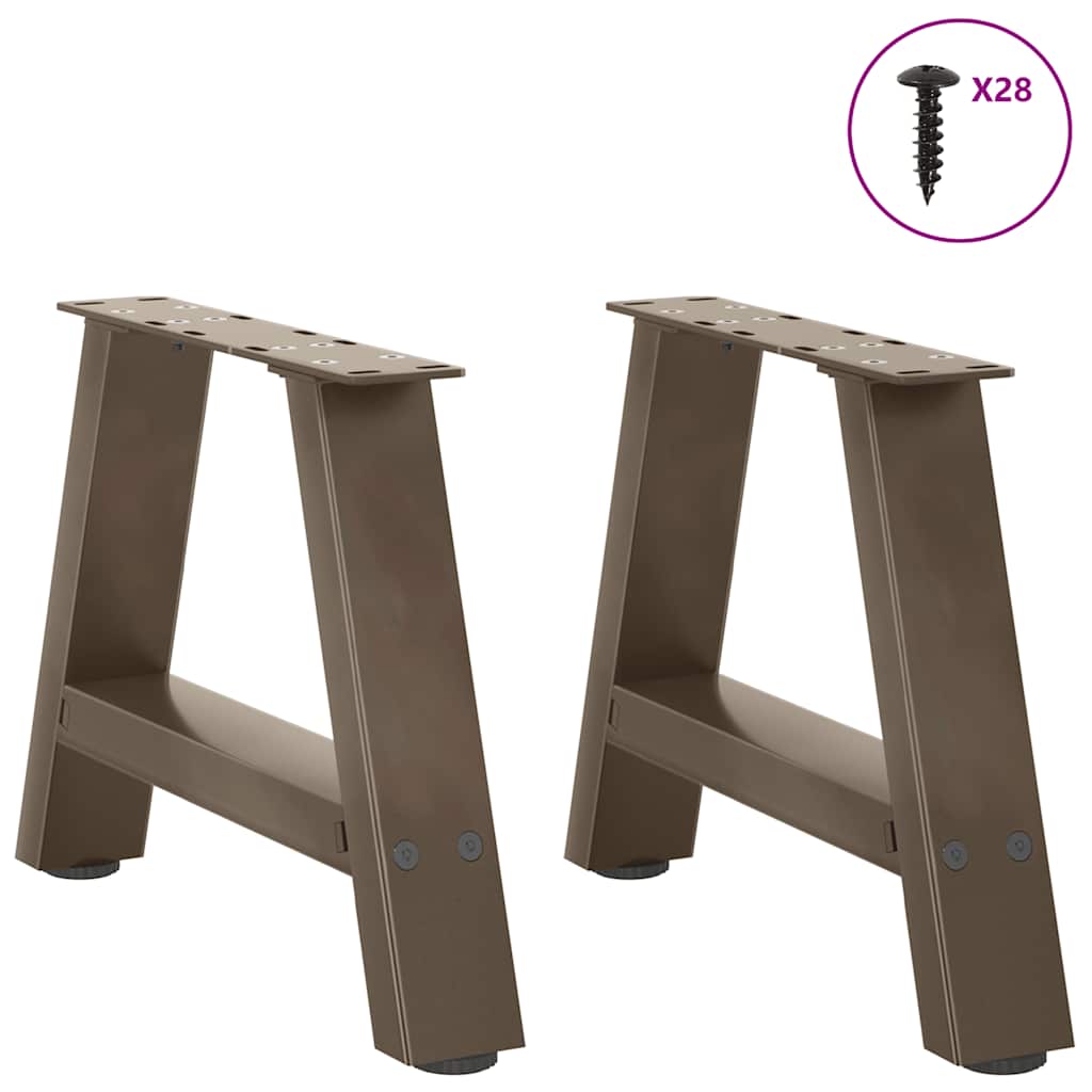 2 db A-alakú dohányzóasztal láb 50x(30-31) cm acél dohányzóasztal láb