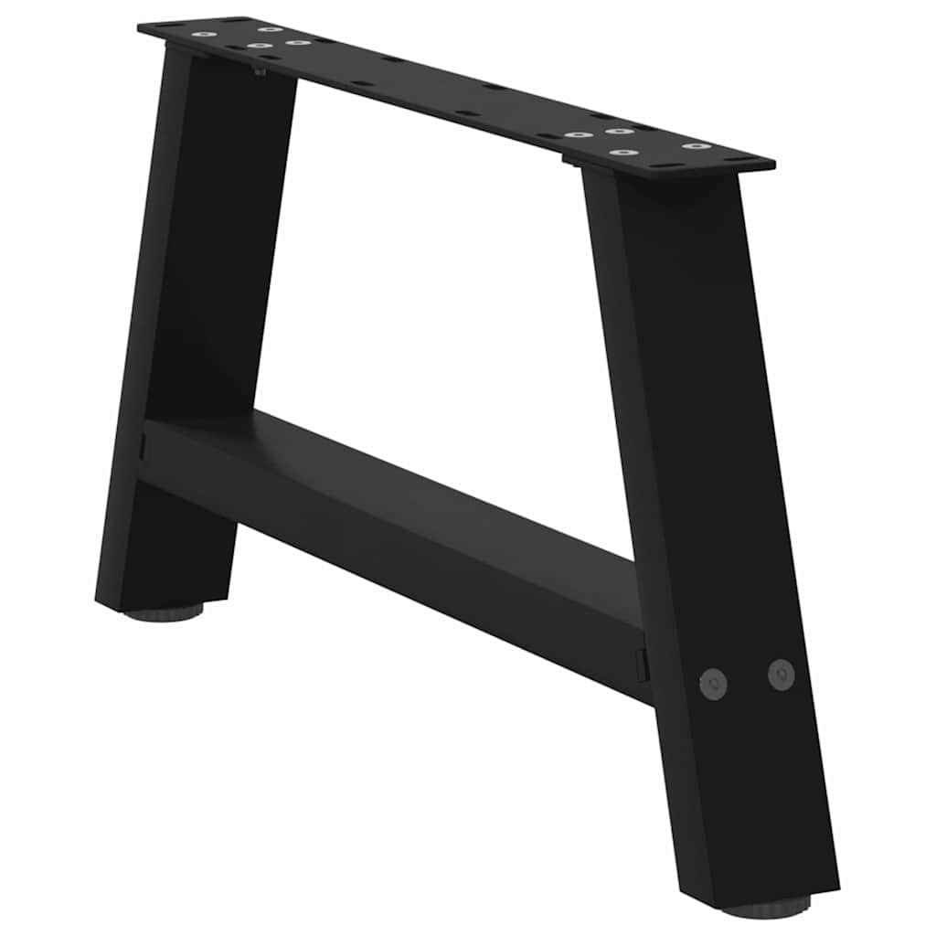 2 db fekete, A-alakú acél dohányzóasztal láb 60 x (30-31) cm