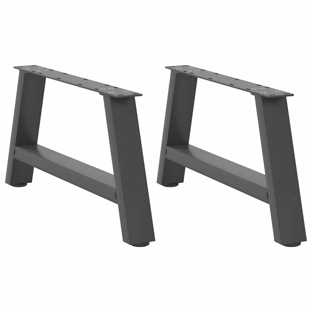 2 db antracitszürke A-alakú acél dohányzóasztal láb 60 x (30-31) cm