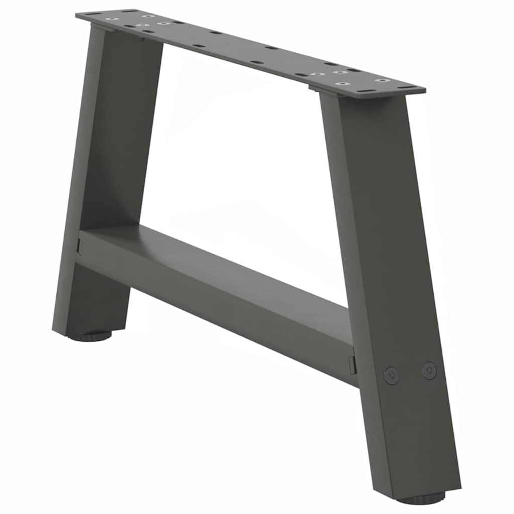 2 db antracitszürke A-alakú acél dohányzóasztal láb 60 x (30-31) cm