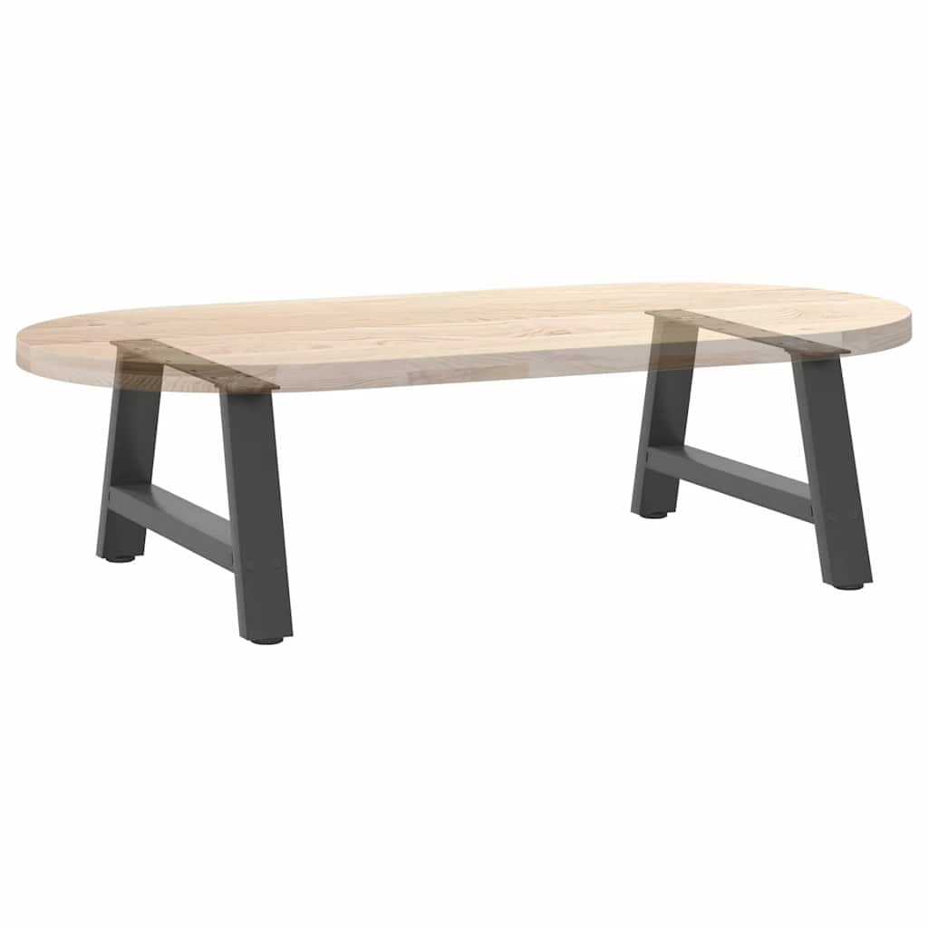 2 db antracitszürke A-alakú acél dohányzóasztal láb 60 x (30-31) cm