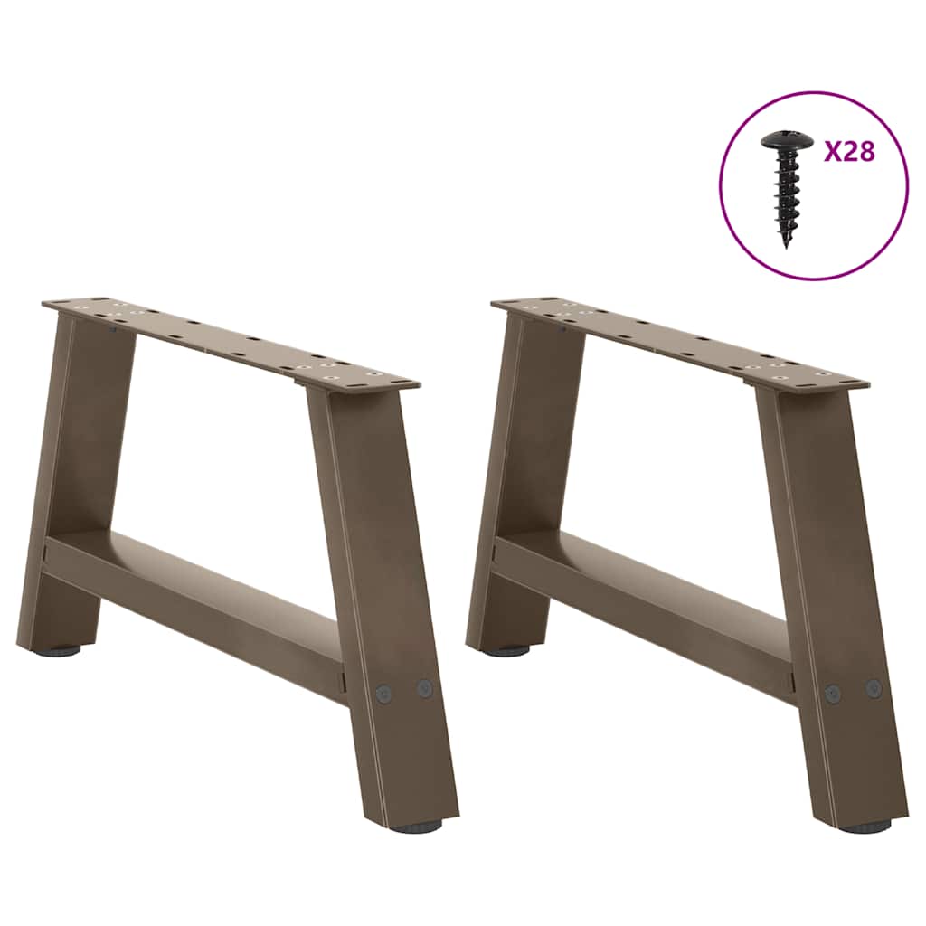 2 db A-alakú dohányzóasztal láb 60x(30-31) cm acél