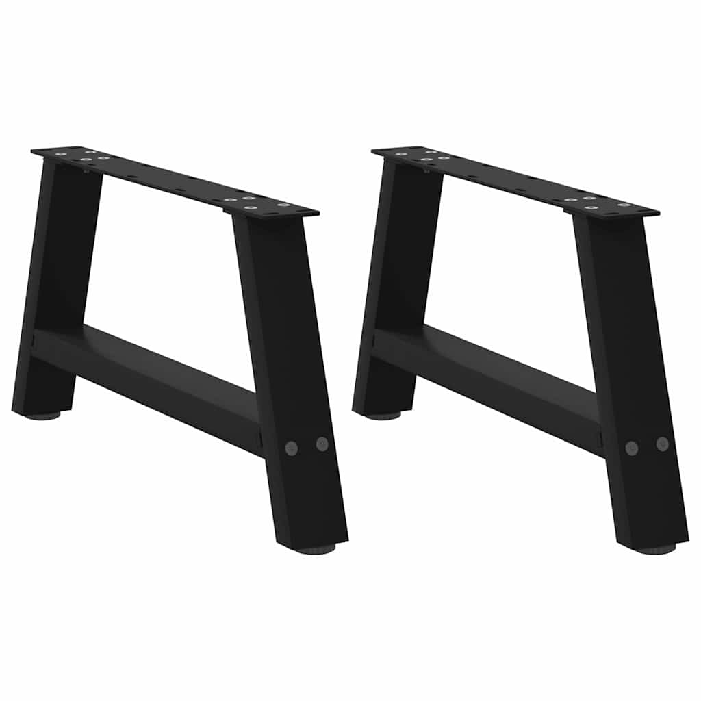 2 db fekete, A-alakú acél dohányzóasztal láb 70 x (30-31) cm