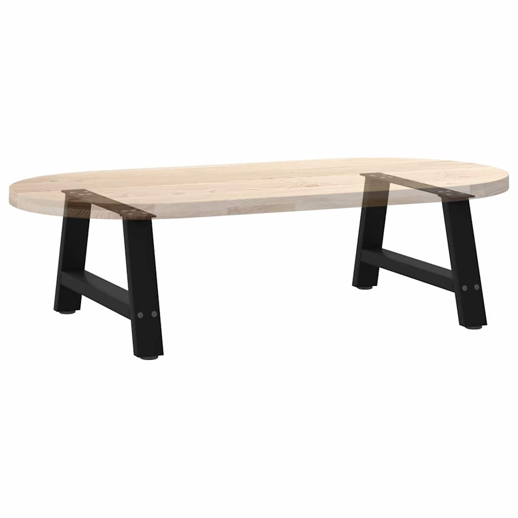 2 db fekete, A-alakú acél dohányzóasztal láb 70 x (30-31) cm
