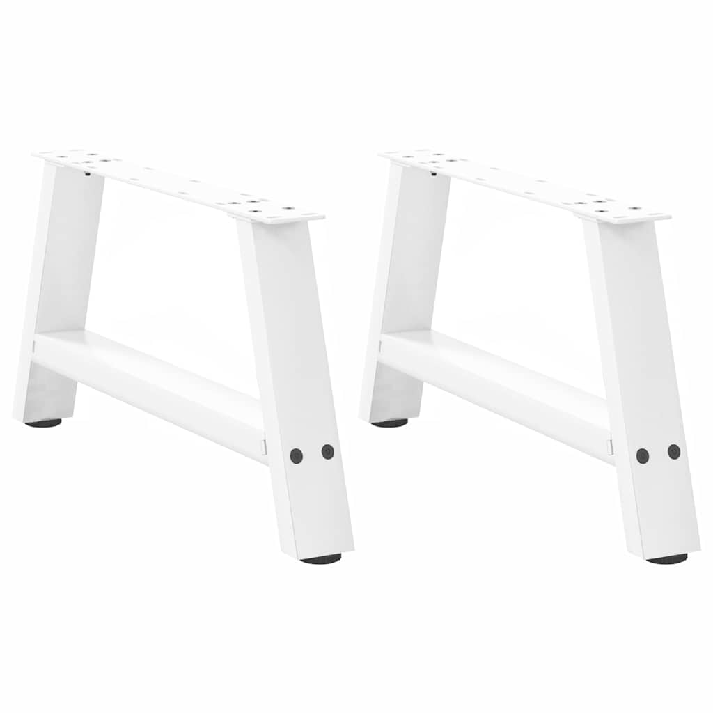 2 db A-alakú fehér dohányzóasztal láb 70 x (30-31) cm acél