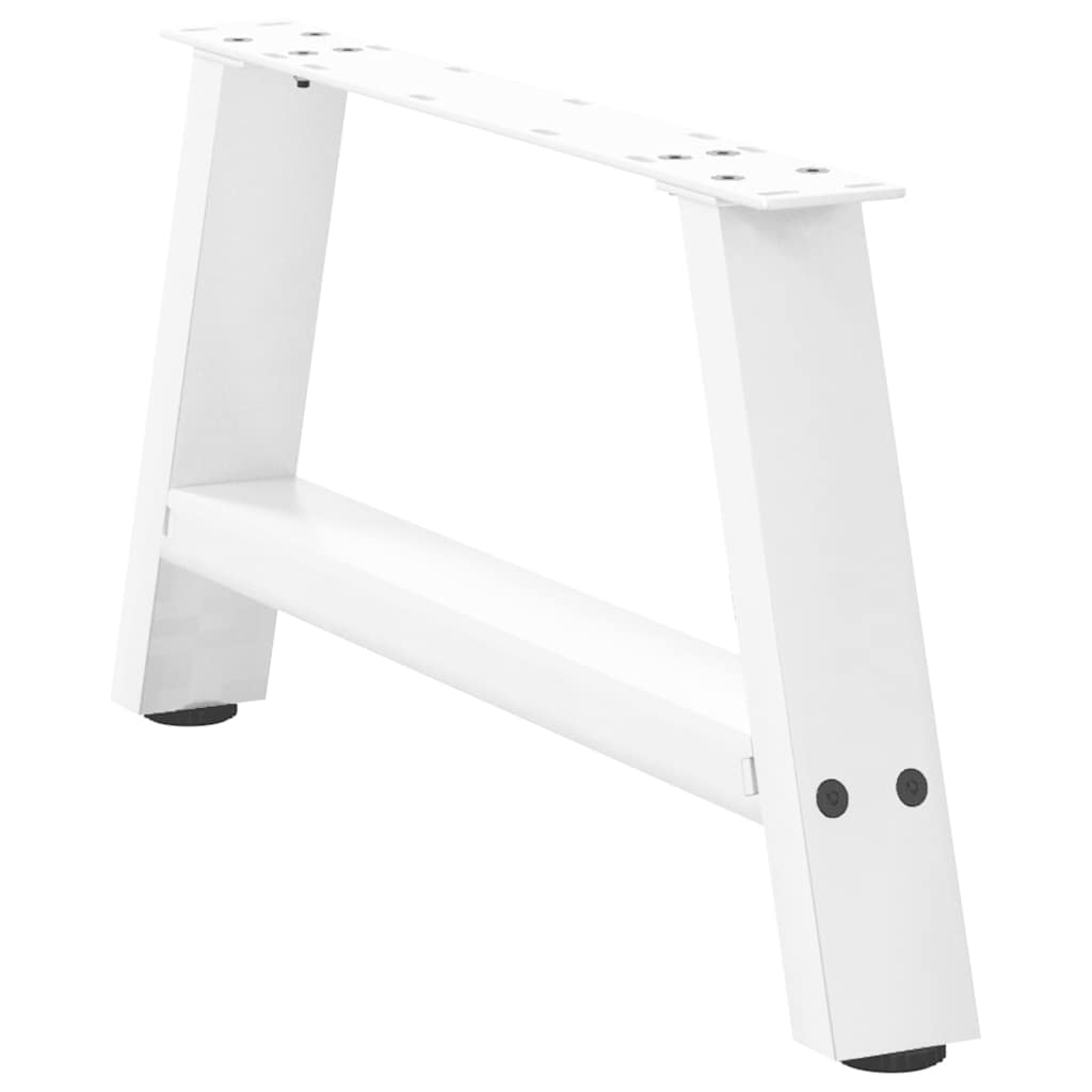 2 db A-alakú fehér dohányzóasztal láb 70 x (30-31) cm acél