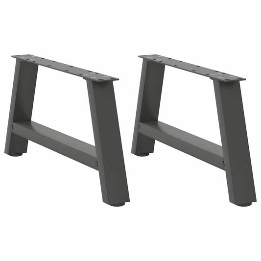 2 db antracitszürke A-alakú acél dohányzóasztal láb 70x(30-31) cm