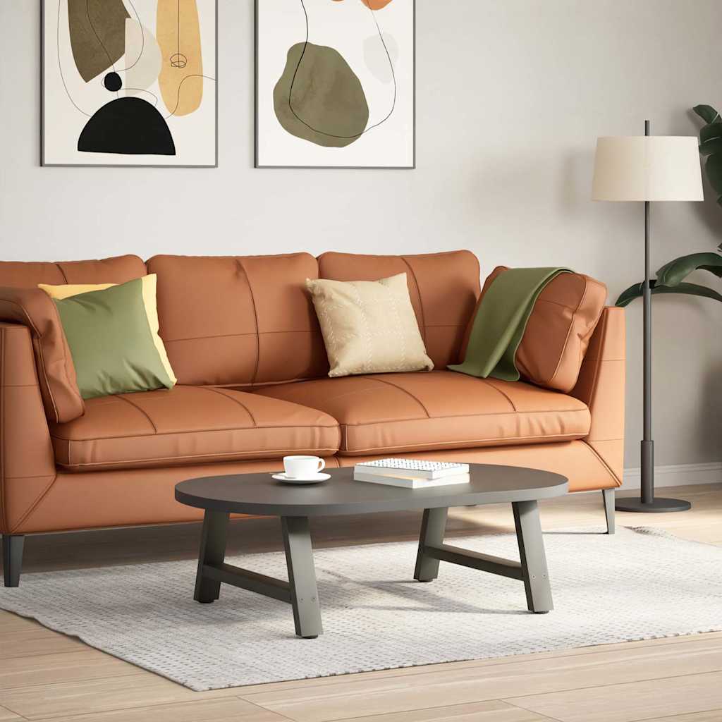 2 db antracitszürke A-alakú acél dohányzóasztal láb 70x(30-31) cm